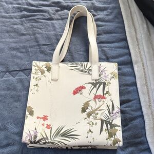 Floral Cream Tote Bag
